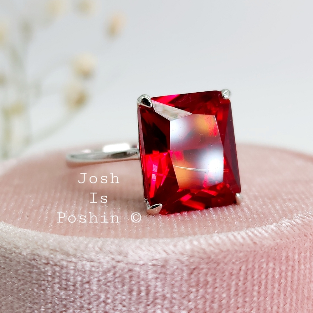 10*12MM Ruby ring in sterling silver - Picture 8 of 10